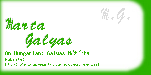 marta galyas business card